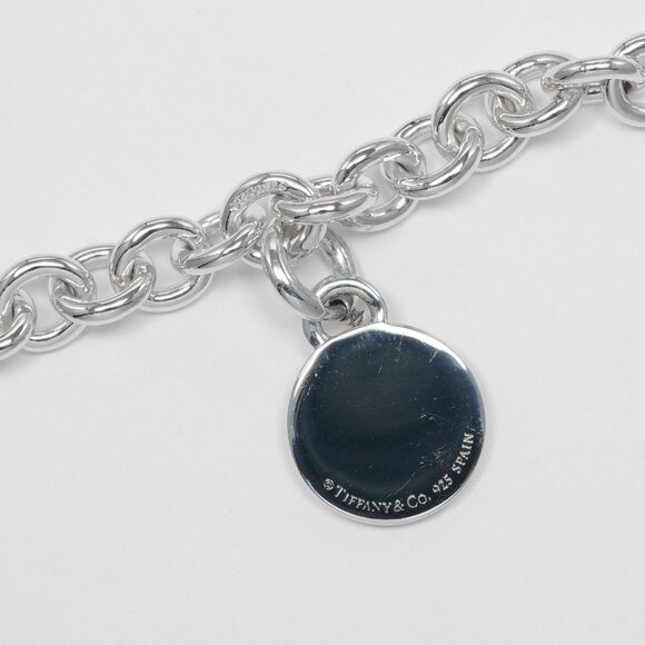 TIFFANY&Co. 1837 Round Tag Bracelet Wrist Size6.9" Silver925 28.2g Women - Picture 8 of 8